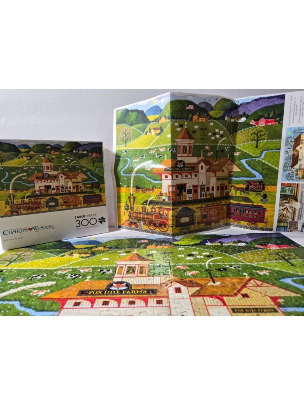 Buffalo Charles Wysocki FOX HILL FARMS Jigsaw Puzzle 300 large pcs COMPLETE